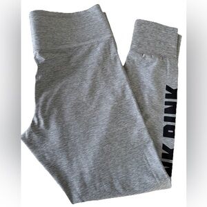 PINK Victoria's Secret Ultimate High Rise Gray Ankle Leggings Stretch Size M